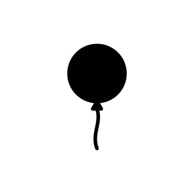 Beyaz arkaplanda izole edilmiş balon simgesi. Parti balonu süsleme doğum günü vektörü. Balon vektör simgesi