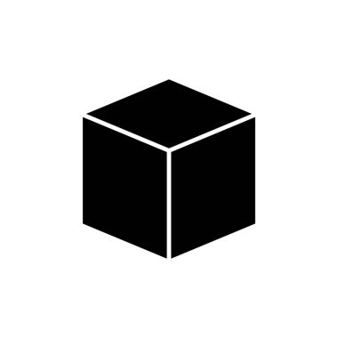 Kutu simgesi beyaz arkaplanda izole edildi. Karton kutu, ambalaj açık. Kutu vektörü simgesi