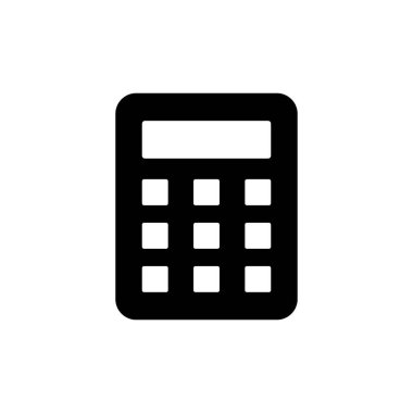 Hesap makinesi simgesi beyaz arkaplanda izole edildi. Hesap makinesi vektör simgesi. Hesap simgesi