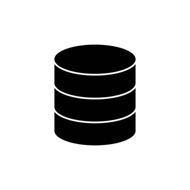 Veritabanı simgesi beyaz arkaplanda izole edildi. veritabanı vektörü simgesi