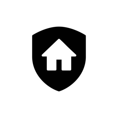 Ev sigortası ikonu beyaz arka planda izole edilmiş. ev koruma simgesi