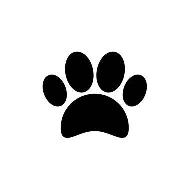 Pençe simgesi beyaz arkaplanda izole edildi. Paw Yazdırma simgesi