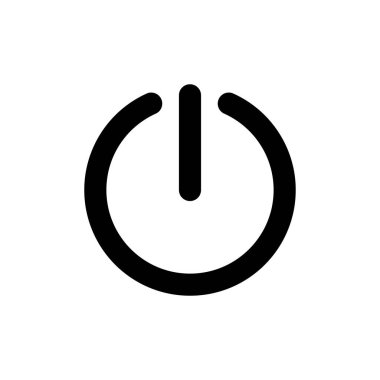 Beyaz arkaplanda güç simgesi izole edildi. Güç Düğmesi Simgesi. Güç simgesini başlat