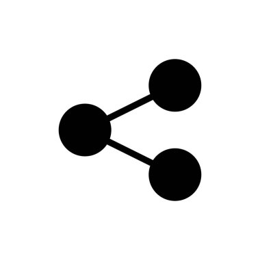 Beyaz arkaplanda izole edilmiş simgeyi paylaş. Vektör simgesini paylaş