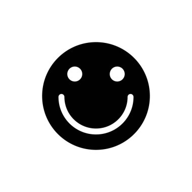 Beyaz arka planda izole edilmiş bir gülümseme simgesi. Gülümse vektör simgesi. Duygusal Simge vektörü. Emoji.