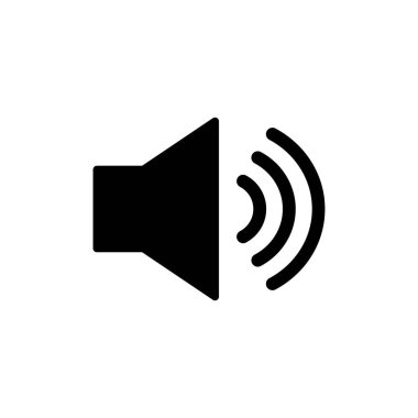 Sözcü simgesi beyaz arkaplanda izole edildi. Cilt simgesi. Hoparlör ikon vektörü. Ses. Ses