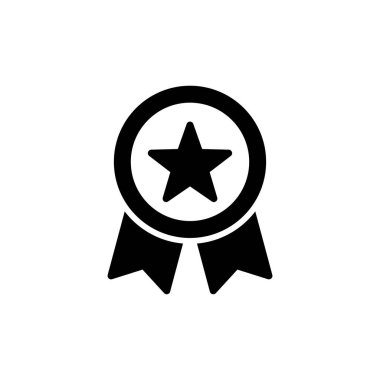 Beyaz arkaplanda bulunan simgeye ulaş. Ödül vektör ikonu. Madalya Vektör ikonu. - Başarı. damga