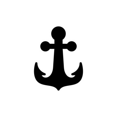 Çapa simgesi beyaz arkaplanda izole edildi. Çapa sembolü logosu. Çapa deniz simgesi.