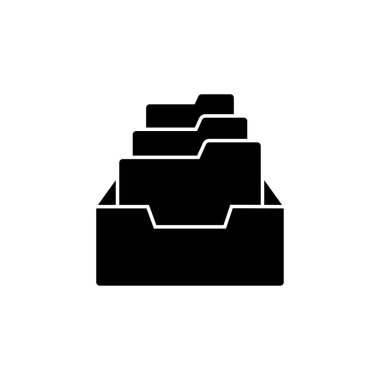 Beyaz arkaplanda dizin simgesi izole edildi. klasörler vektör simgesi. Depolama simgesini arşivle.