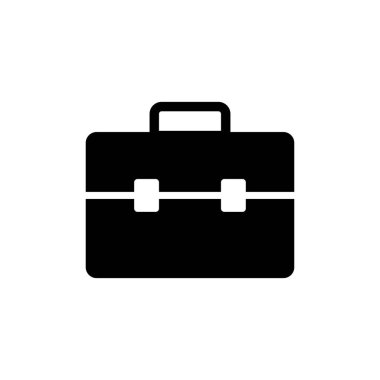 Evrak çantası simgesi beyaz arkaplanda izole edildi. Evrak çantası vektör simgesi