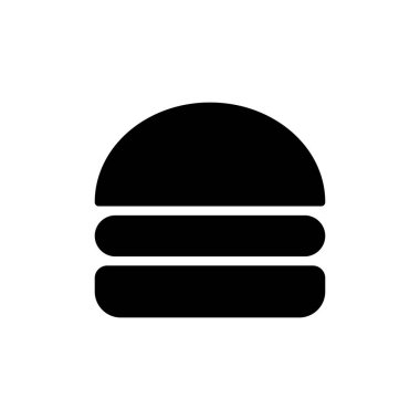 Hamburger simgesi beyaz arkaplanda izole edilmiş. Hamburger ve hamburger ikonu. Fast food vektör simgesi