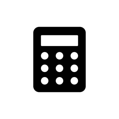 Hesap makinesi simgesi beyaz arkaplanda izole edildi. Hesap makinesi vektör simgesi. Hesap simgesi