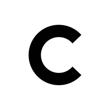 Telif hakkı simgesi beyaz arkaplanda izole edildi. telif hakkı sembolleri