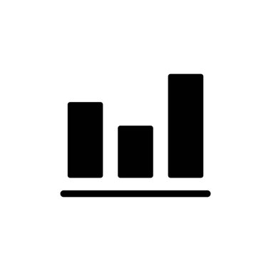 Büyüyen grafik simgesi beyaz arkaplanda izole edildi. Grafik simgesi. Grafik vektörü