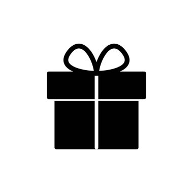 Beyaz arkaplanda hediye simgesi izole edildi. Hediye vektör simgesi. doğum günü hediyesi