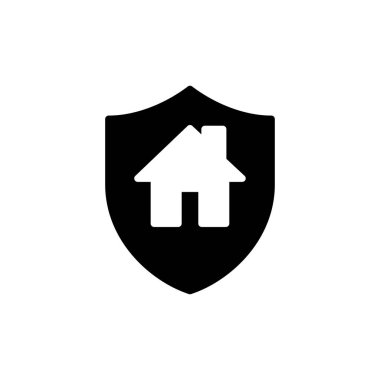 Ev sigortası ikonu beyaz arka planda izole edilmiş. ev koruma simgesi