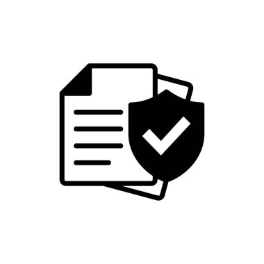 Sigorta simgesi beyaz arkaplanda izole edildi. Sigorta vektör simgesi