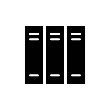 Kütüphane simgesi beyaz arkaplanda izole edildi. Kitap simgesi vektörü