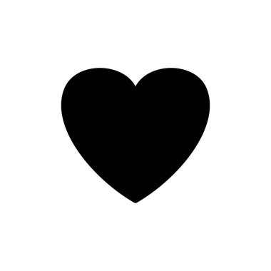 Beyaz arka planda kalp simgesi izole edildi. Kalp vektör simgesi. Simge vektörü gibi. Aşk
