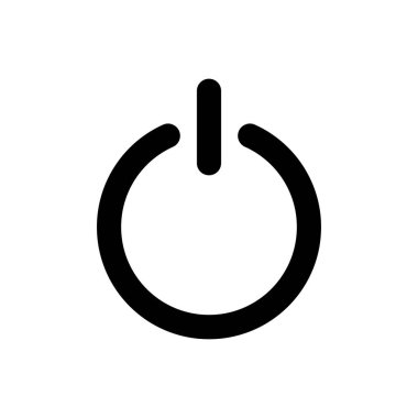 Beyaz arkaplanda güç simgesi izole edildi. Güç Düğmesi Simgesi. Güç simgesini başlat