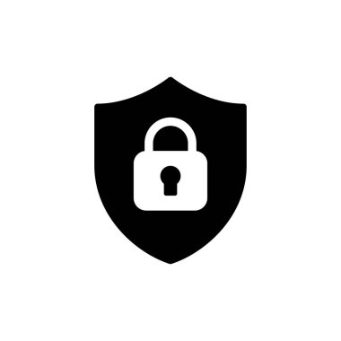 Güvenlik simgesi beyaz arkaplanda izole edildi. Koruma ikonu. Özel hayat. vpn