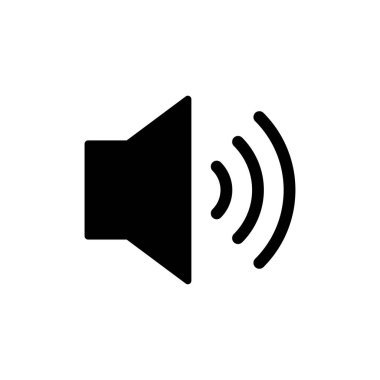 Sözcü simgesi beyaz arkaplanda izole edildi. Cilt simgesi. Hoparlör ikon vektörü. Ses. Ses