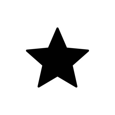 Yıldız Simgesi beyaz arkaplanda izole edildi. Yıldız vektör simgesi. Beğeni sembolü