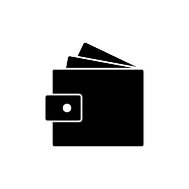 Cüzdan Simgesi beyaz arkaplanda izole edilmiş. para cüzdanı simgesi