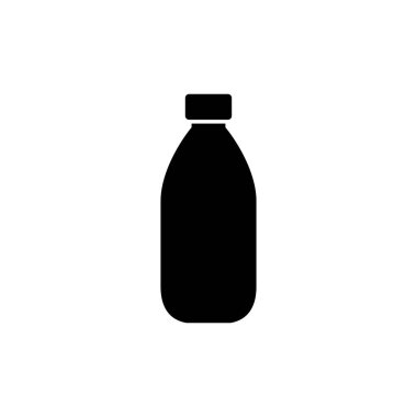 Beyaz arkaplanda şişe simgesi izole edildi. Şişe vektör simgesi