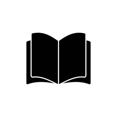 Kitap simgesi beyaz arkaplanda izole edildi. Kitap vektör simgesi. Kitap simgesi