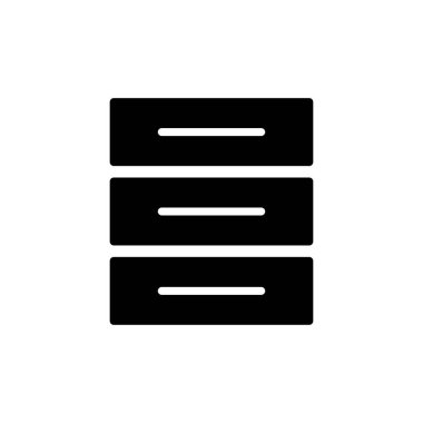 Veritabanı simgesi beyaz arkaplanda izole edildi. veritabanı vektörü simgesi