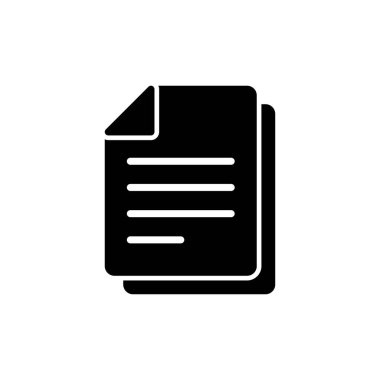 Belge simgesi beyaz arkaplanda izole edildi. Kağıt ikonu. Dosya Simgesi