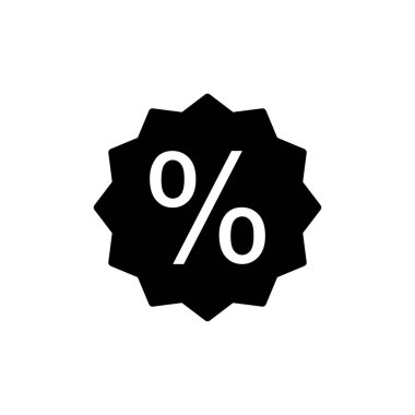 İndirim simgesi beyaz arkaplanda izole edildi. İndirim etiketi simgesi. 