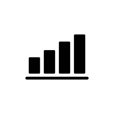 Büyüyen grafik simgesi beyaz arkaplanda izole edildi. Grafik simgesi. Grafik vektörü