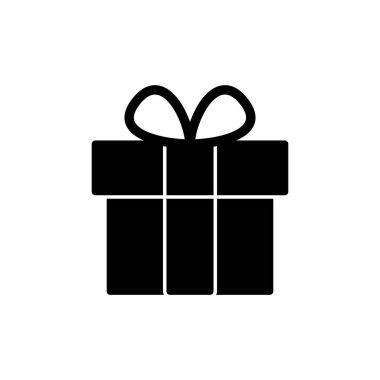 Beyaz arkaplanda hediye simgesi izole edildi. Hediye vektör simgesi. doğum günü hediyesi
