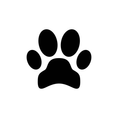 Pençe simgesi beyaz arkaplanda izole edildi. Paw Yazdırma simgesi