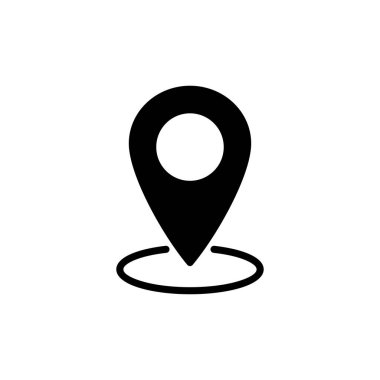 Pin simgesi beyaz arkaplanda izole edildi. Konum simgesi. Harita işaretleyici simgesi. Nokta. Yer bulucu. Adres