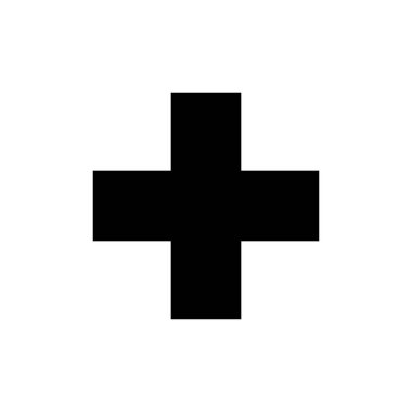 Ayrıca beyaz arkaplanda ikon izole edilmiş. Artı simge ekle. Toplama işareti. Tıbbi Artı simgesi