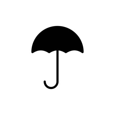Beyaz arkaplanda izole edilmiş şemsiye simgesi. Şemsiye vektör simgesi