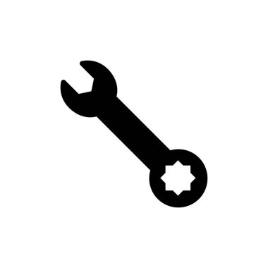 İngiliz anahtarı simgesi beyaz arkaplanda izole edildi. Anahtar vektör simgesi. Anahtar sembolü