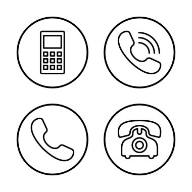 Telefon simgesi vektörü beyaz arkaplanda izole edildi. Telefon vektör simgesi. Cep telefonu. Telefon ikonu. Cep telefonu