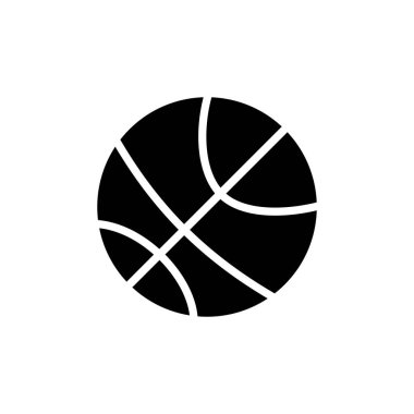 Beyaz arka planda izole edilmiş basketbol ikonu. Basketbol ikonu. Basketbol logo vektör simgesi