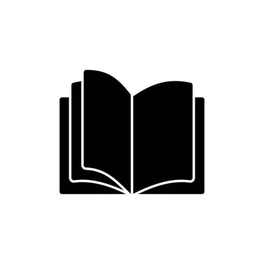 Kitap simgesi beyaz arkaplanda izole edildi. Kitap vektör simgesi. Kitap simgesi