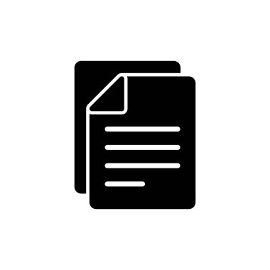 Belge simgesi beyaz arkaplanda izole edildi. Kağıt ikonu. Dosya Simgesi