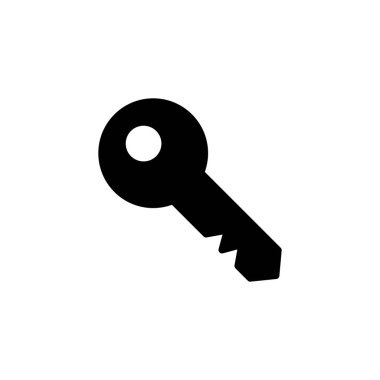 Anahtar simgesi beyaz arkaplanda izole edildi. Anahtar vektör simgesi. Anahtar sembol. güvenlik