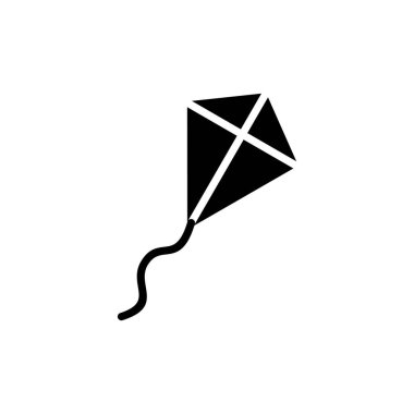 Kite simgesi beyaz arkaplanda izole edildi. Uçurtma vektör simgesi.