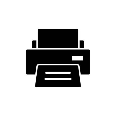 Yazıcı simgesi beyaz arkaplanda izole edildi. yazdırma simgesi. Faks vektör simgesi.