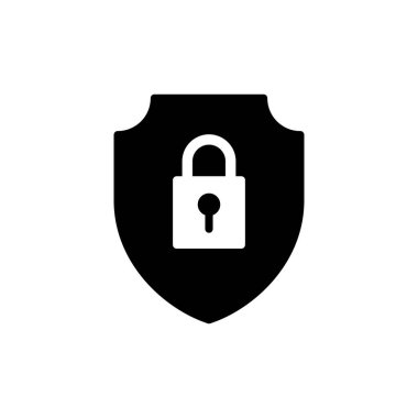 Güvenlik simgesi beyaz arkaplanda izole edildi. Koruma ikonu. Özel hayat. vpn