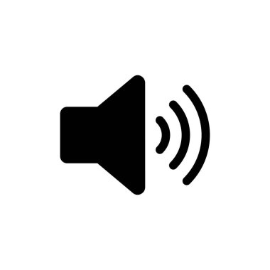 Sözcü simgesi beyaz arkaplanda izole edildi. Cilt simgesi. Hoparlör ikon vektörü. Ses. Ses