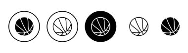 Basketbol ikonu vektörü beyaz arkaplanda izole edildi. Basketbol ikonu. Basketbol logo vektör simgesi